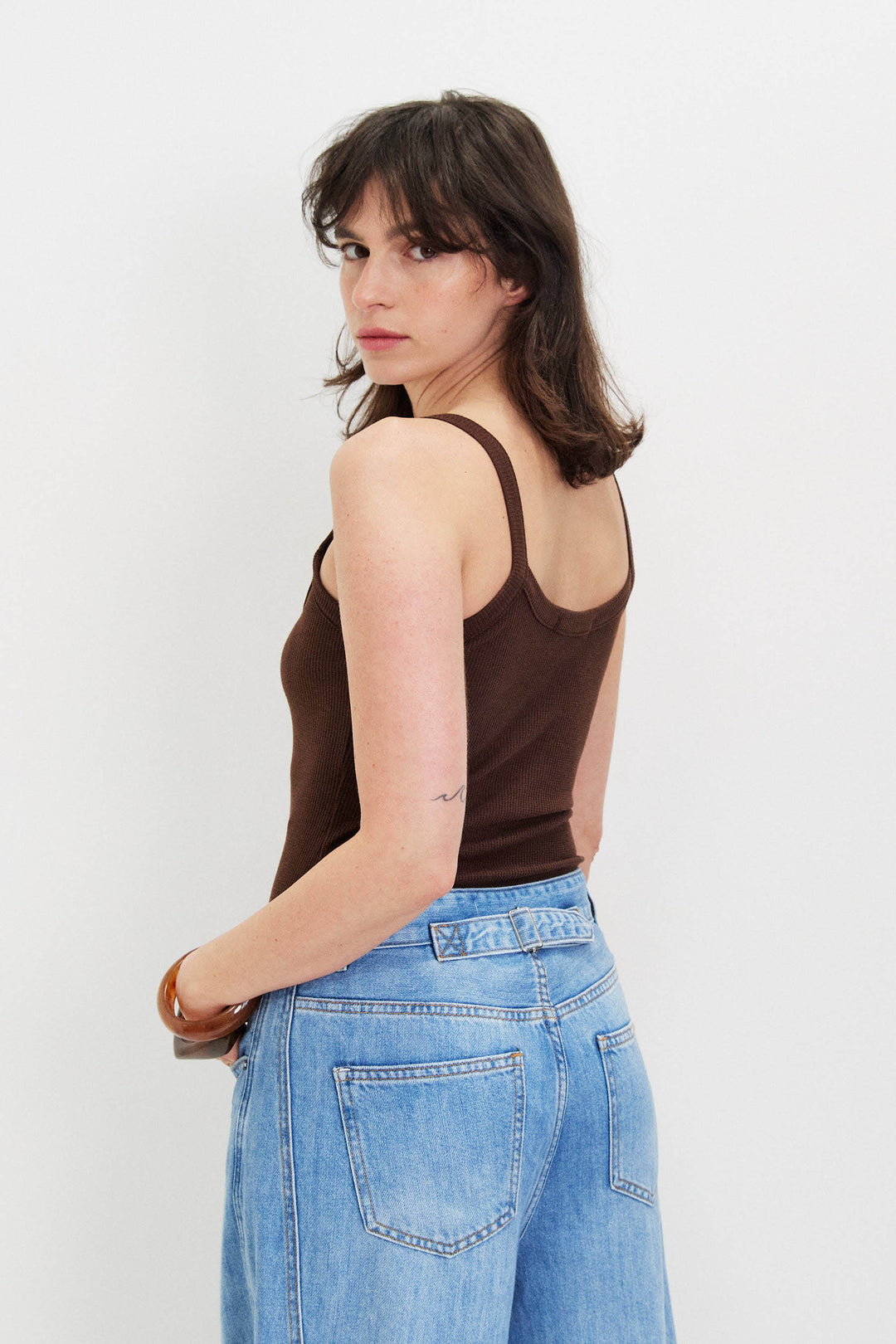 MAYA LEOTARD CHOCOLATE BROWN TOP