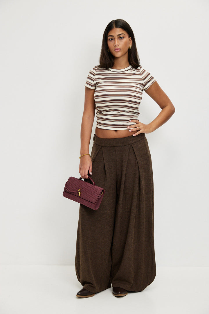 GALI BARREL CHOCOLATE BROWN PANTS