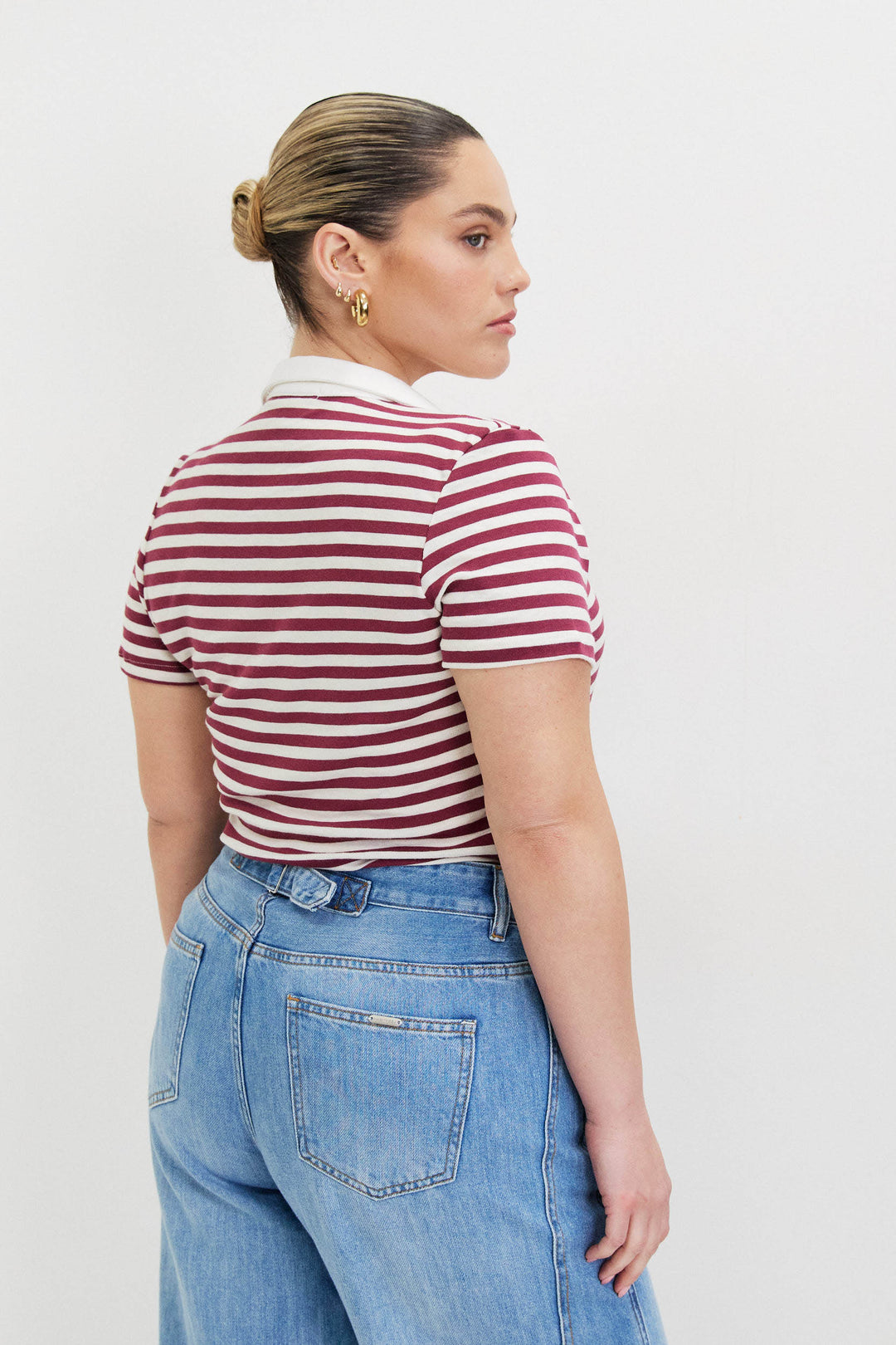 AMANDA BURGUNDY SHIRT