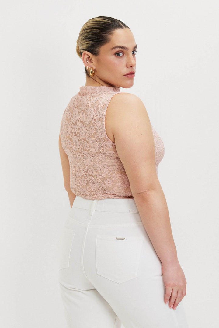 FAYE  POWDER LACE TOP