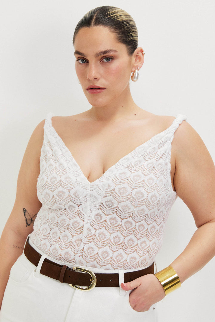 BRITNEY LEOTARD WHITE