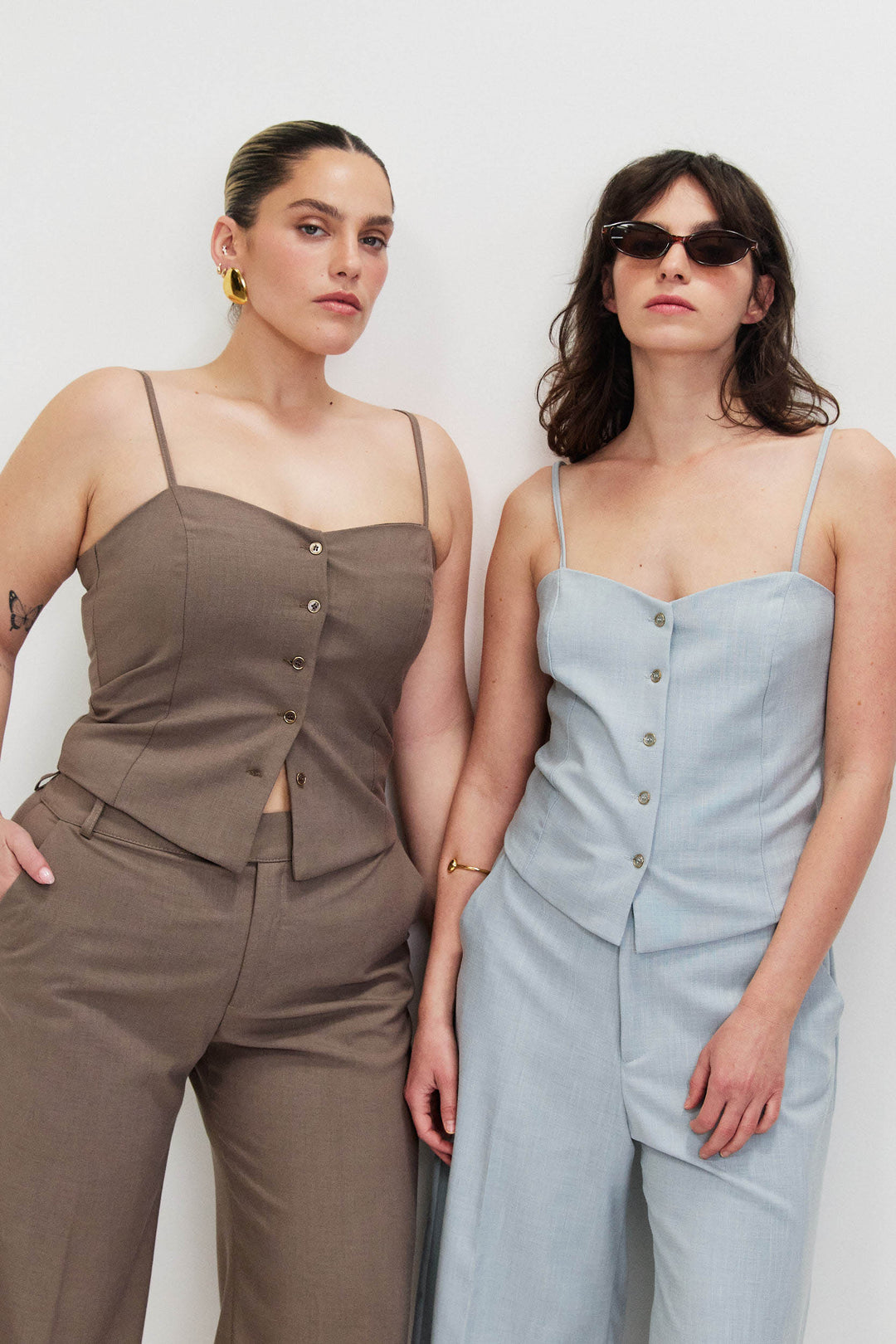 WIDE LEG BROWN BERMUDA