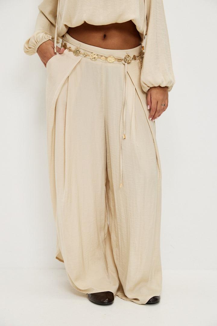 ZOEY SATIN SAND PANTS