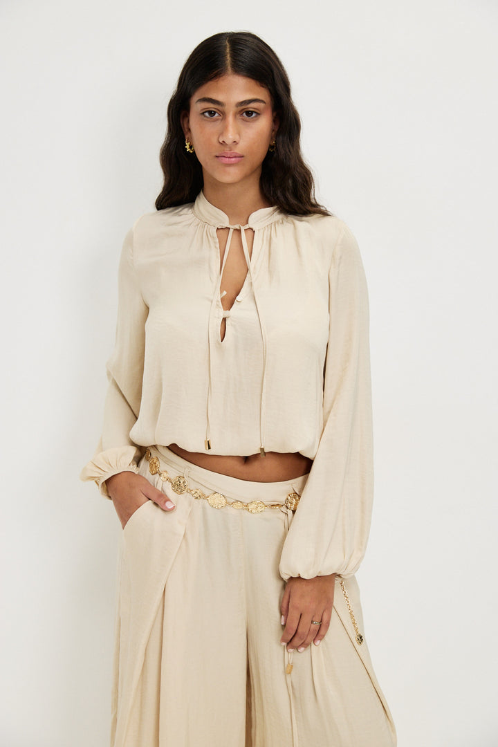 ZOEY SATIN SAND SHIRT