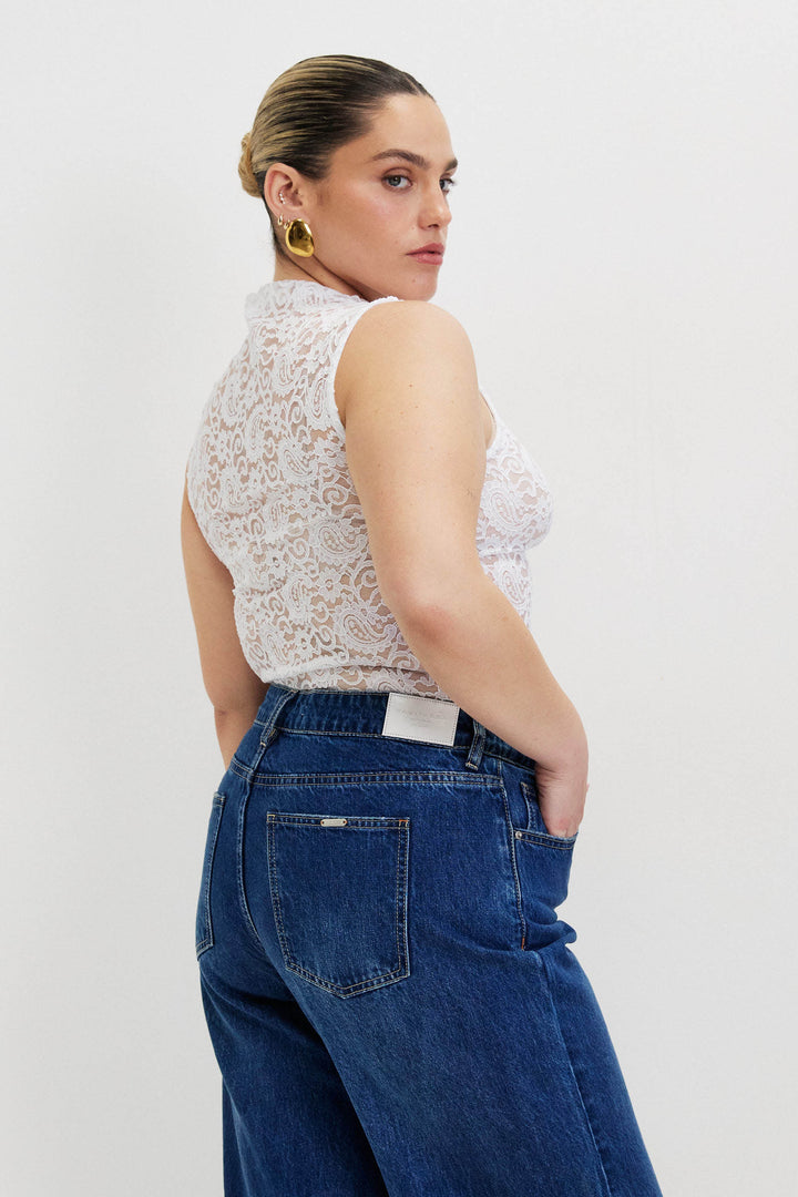 FAYE WHITE LACE TOP