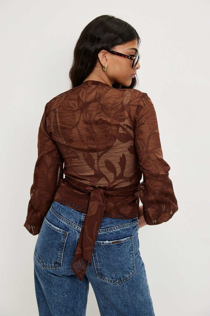 NELLY CHOCOLATE BROWN SHIRT