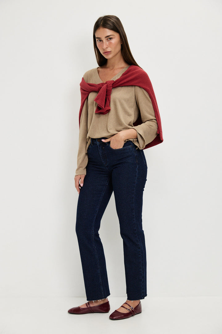 CARA STRAIGHT DARK JEANS