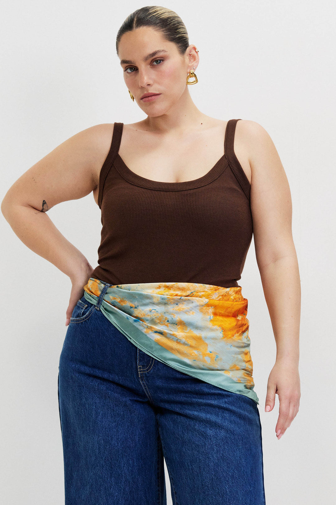 MAYA LEOTARD CHOCOLATE BROWN TOP