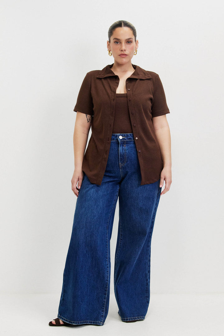 MAYA COLATE BROWN SHIRT