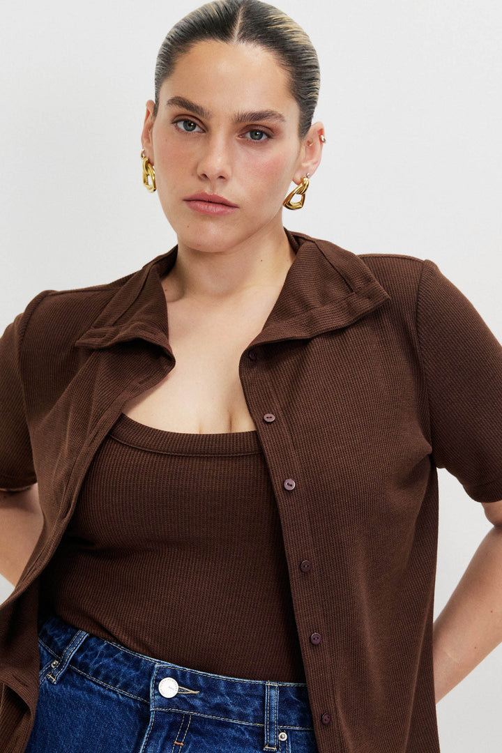 MAYA COLATE BROWN SHIRT
