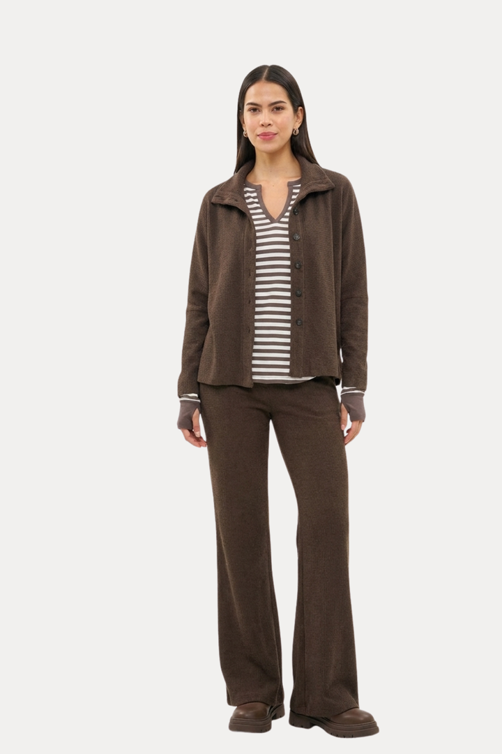 SHANIA BROWN KNIT SHIRT