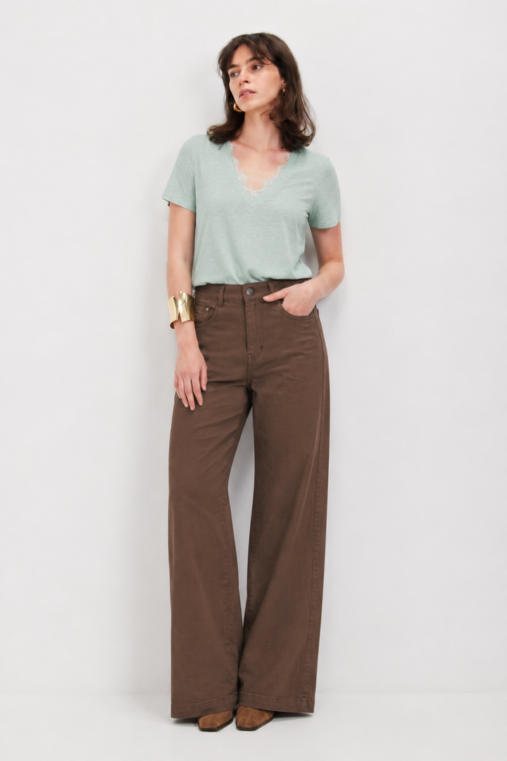 JODIE DRIL BROWN PANTS