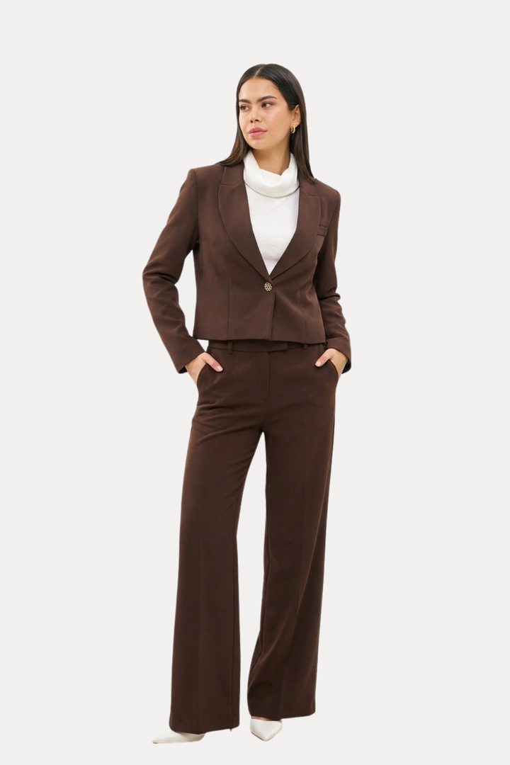 LIAN CLASSIC SHORT CHOCOLATE BROWN JACKET