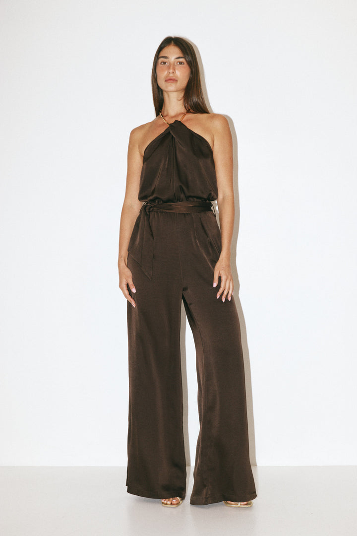 CYNTHIA CHOCOLATE BROWN OVERALL