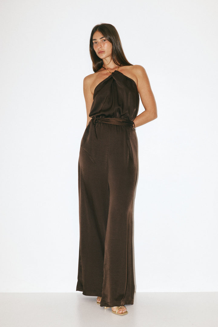 CYNTHIA CHOCOLATE BROWN OVERALL