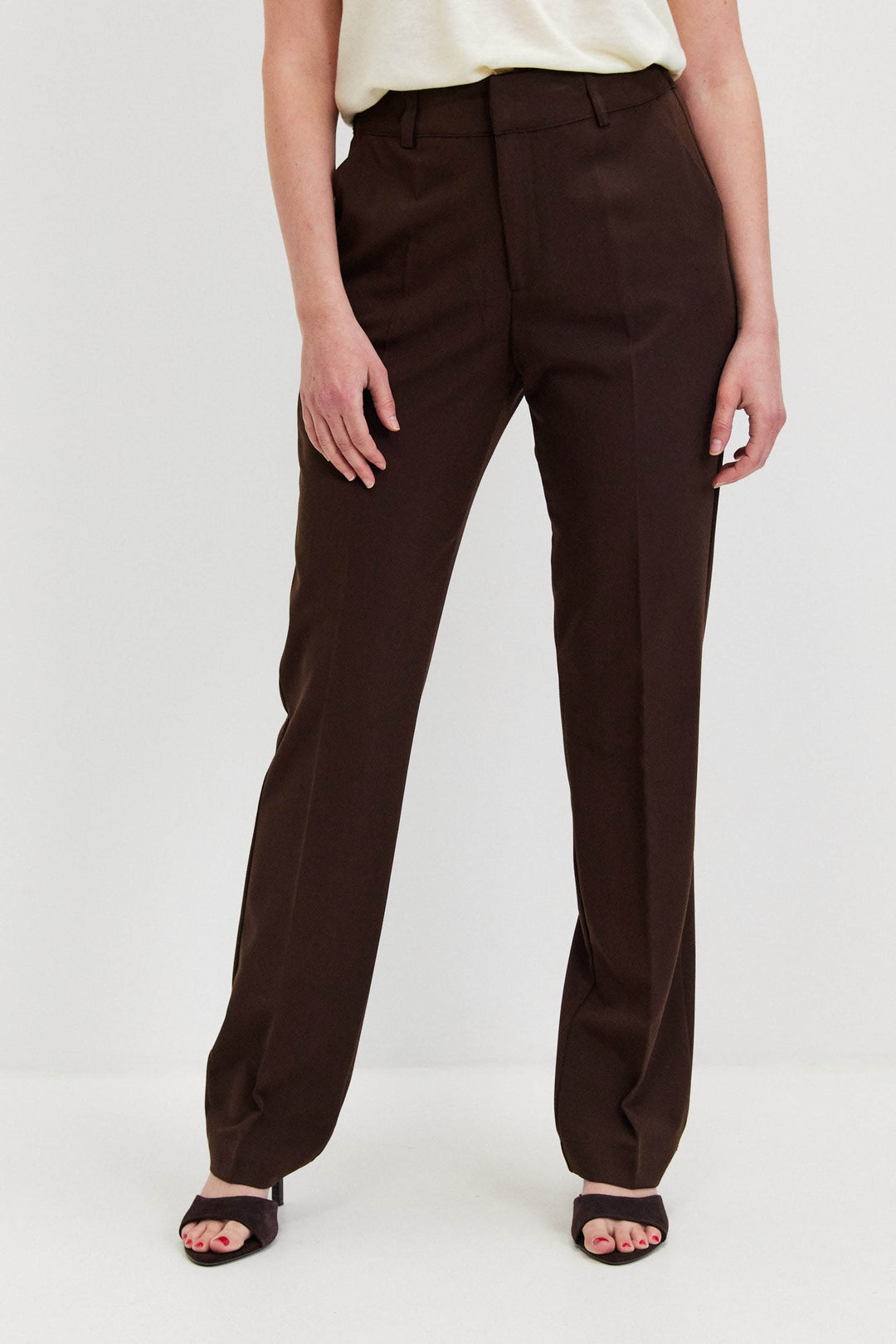 ELAINE CIGAR  BROWN  PANTS