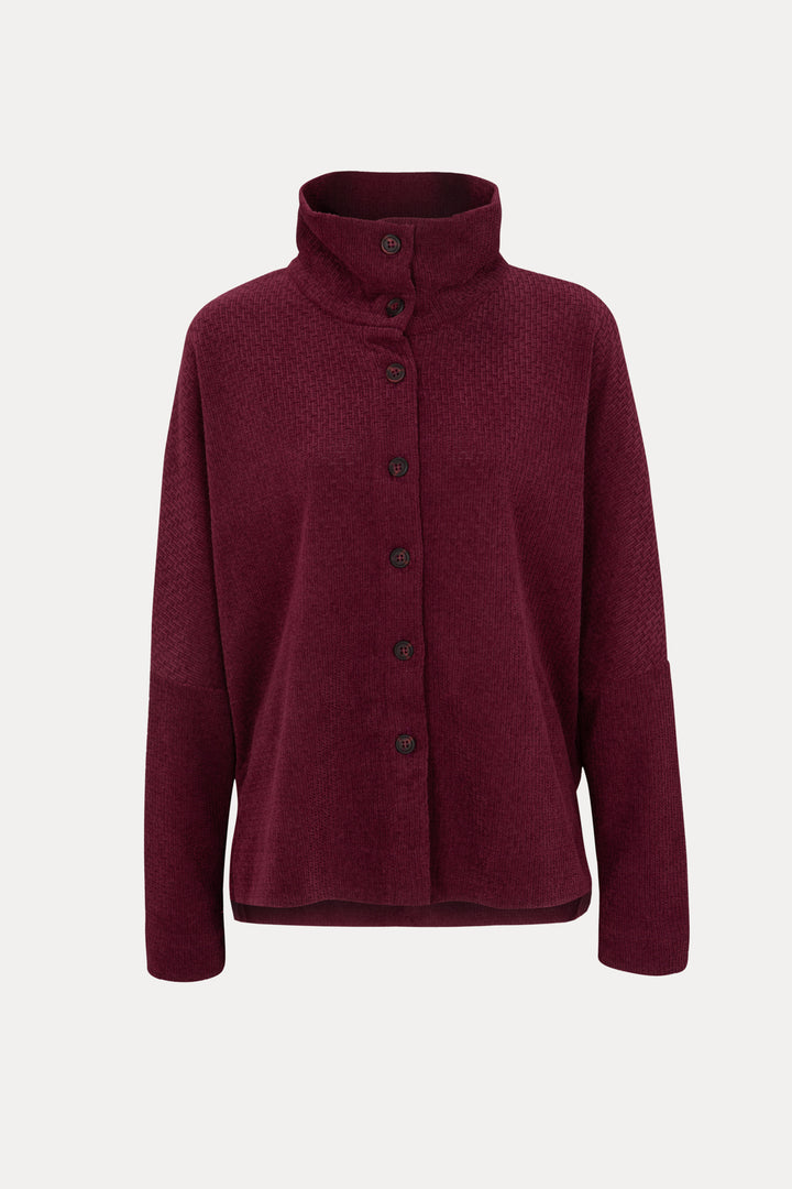 SHANIA BURGUNDY  KNIT SHIRT
