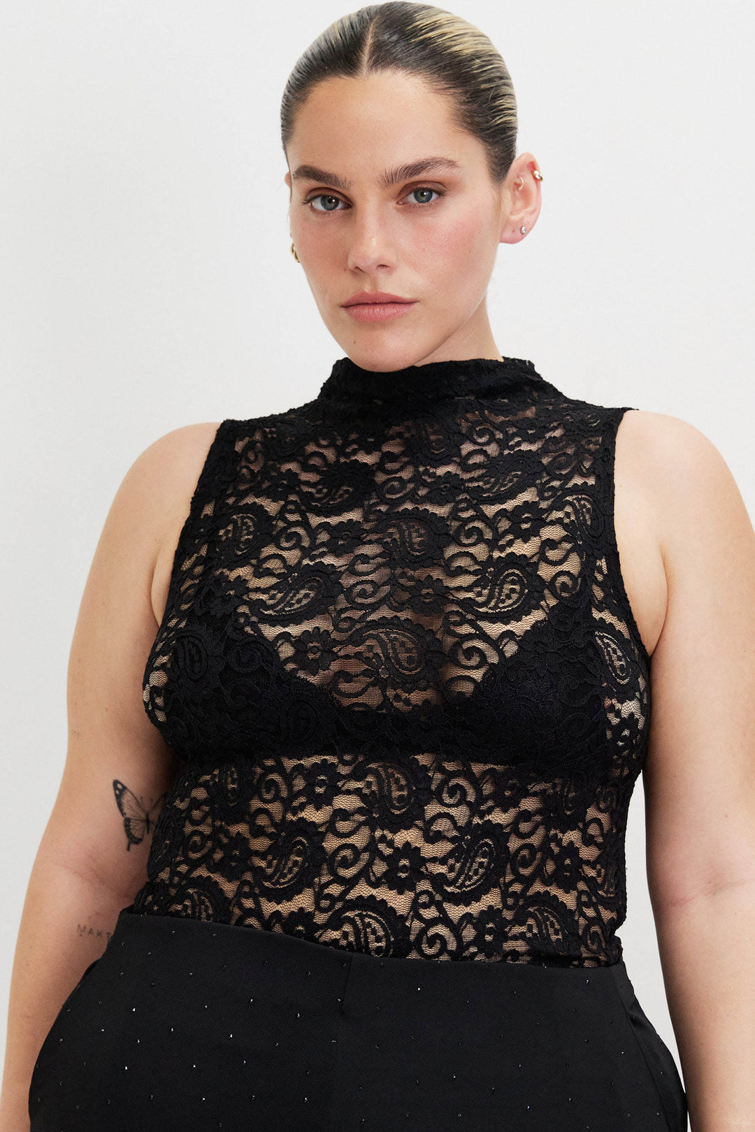 FAYE BLACK LACE TOP