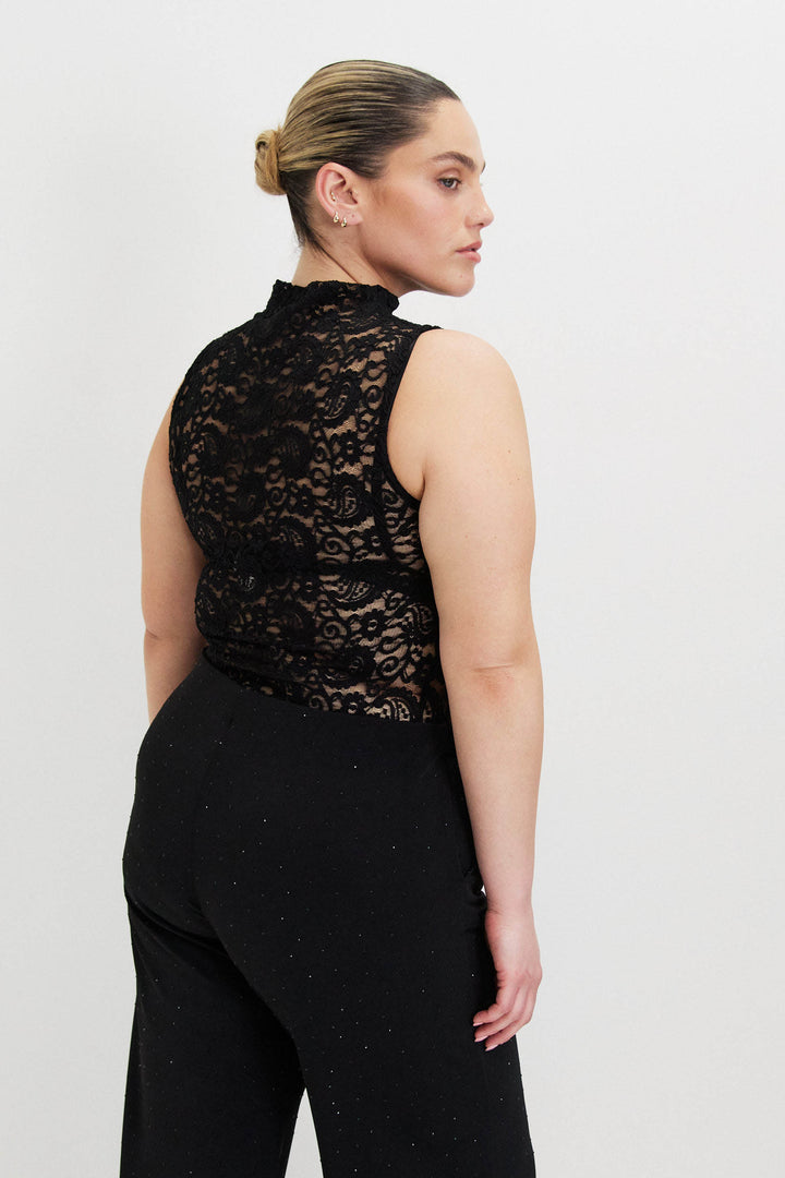 FAYE BLACK LACE TOP