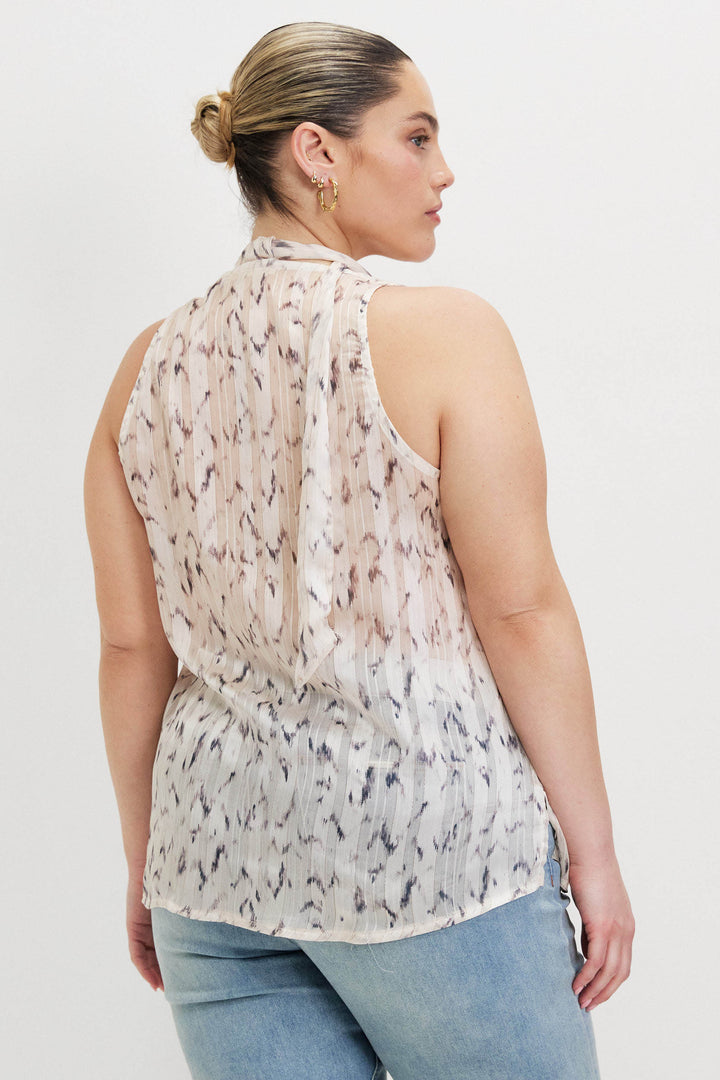 GRETA PRINTED GRAY  TOP