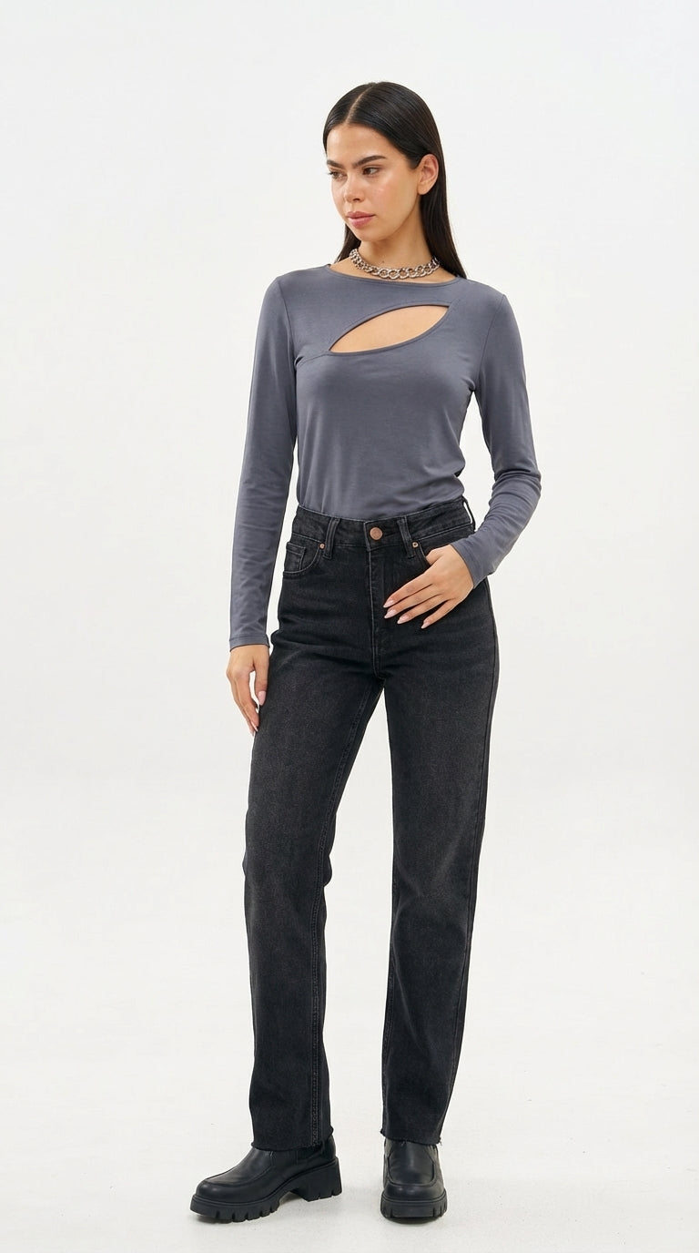 Cara Straight Black Jeans