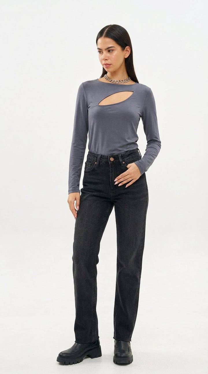 Cara Straight Black Jeans