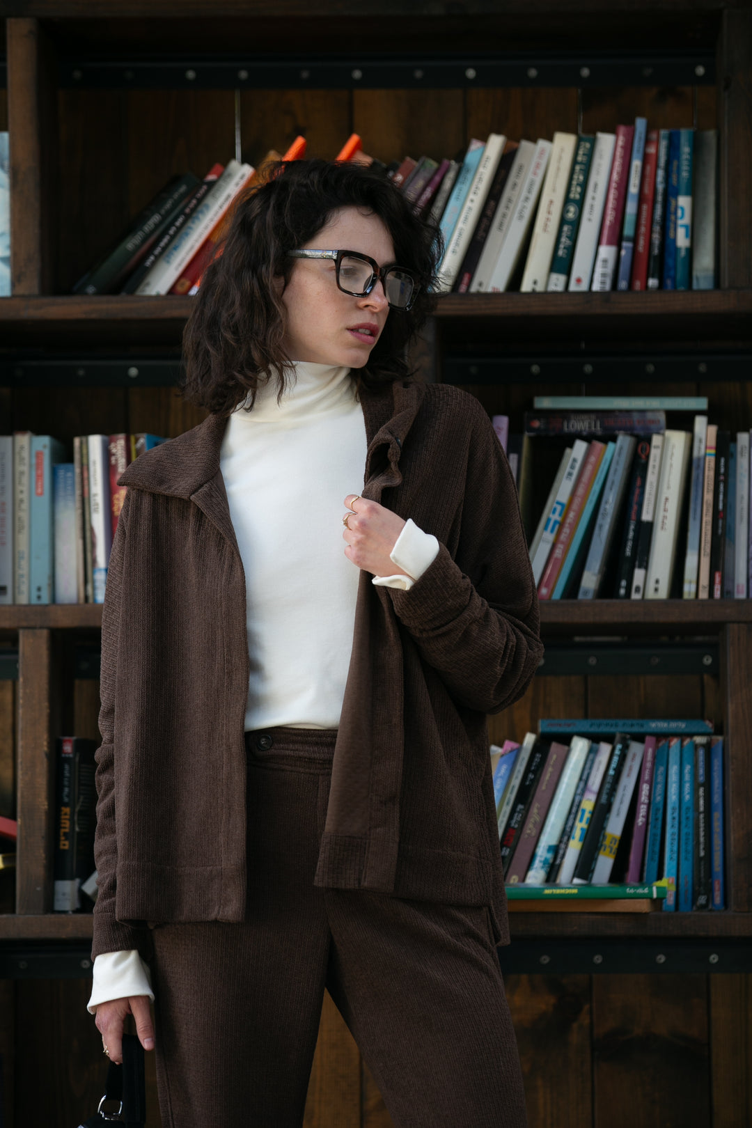 SHANIA BROWN KNIT SHIRT