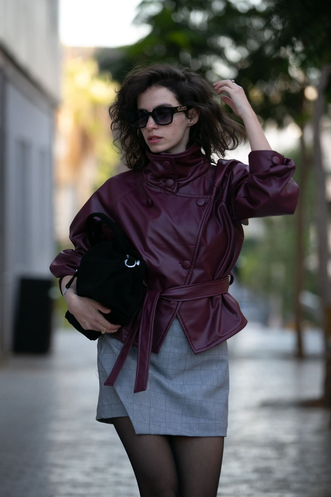 VIVIENNA BURGUNDY JACKET