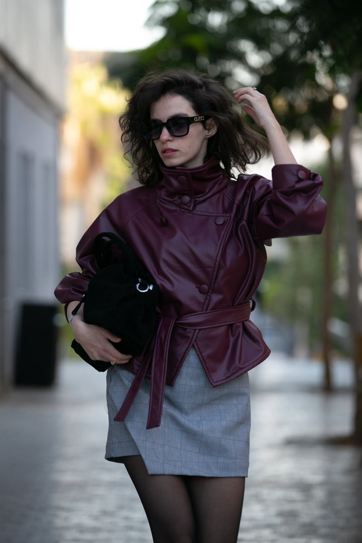 VIVIENNA BURGUNDY JACKET