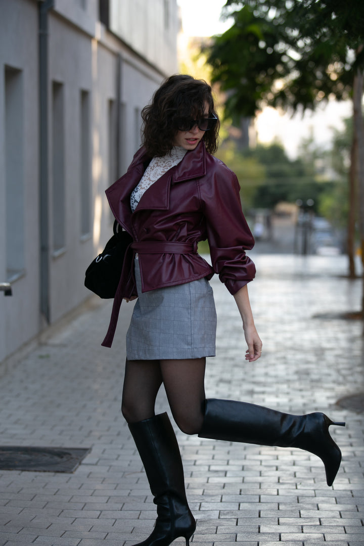 VIVIENNA BURGUNDY JACKET