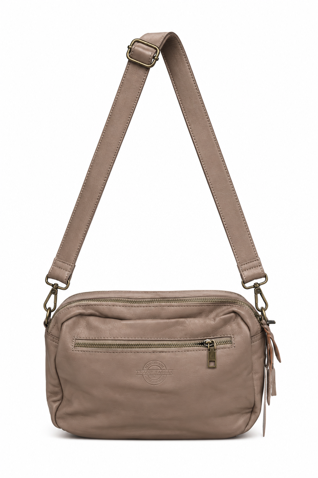 NATURAL WOVEN LEATHER CROSSBODY BAG
