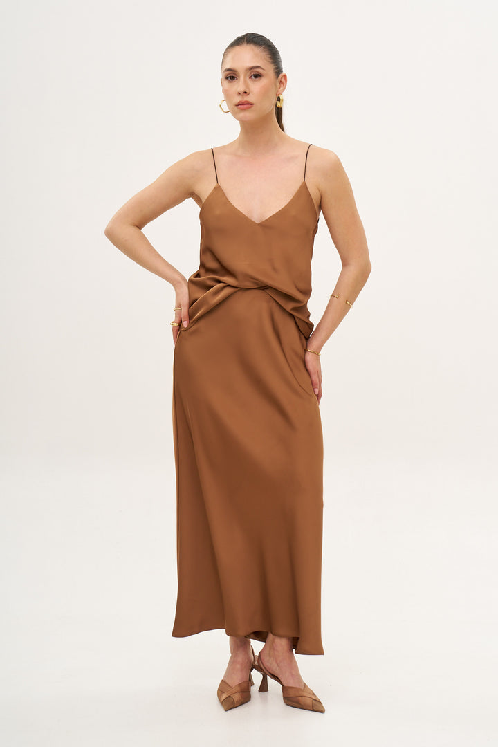 TYRA SIENNA BROWN TOP
