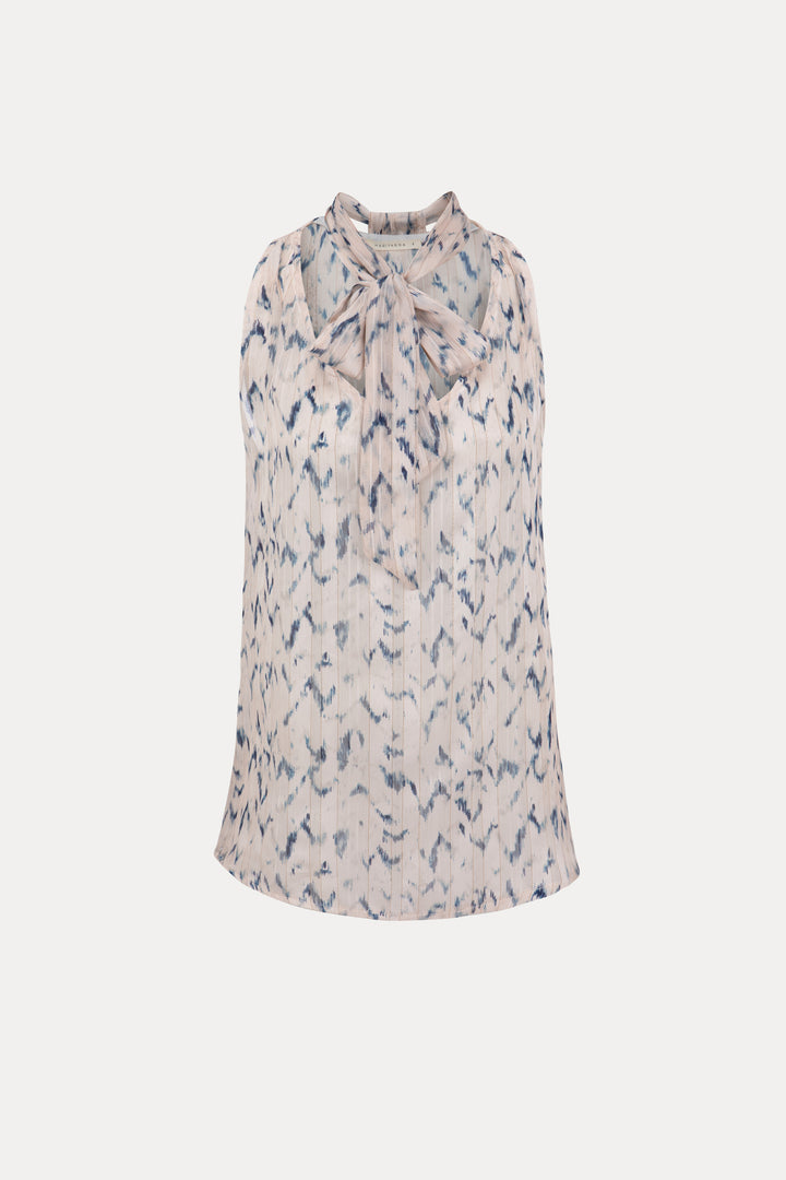 GRETA PRINTED BLUE  TOP