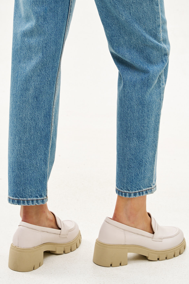 OXFORD CREAM LEATHER SHOES