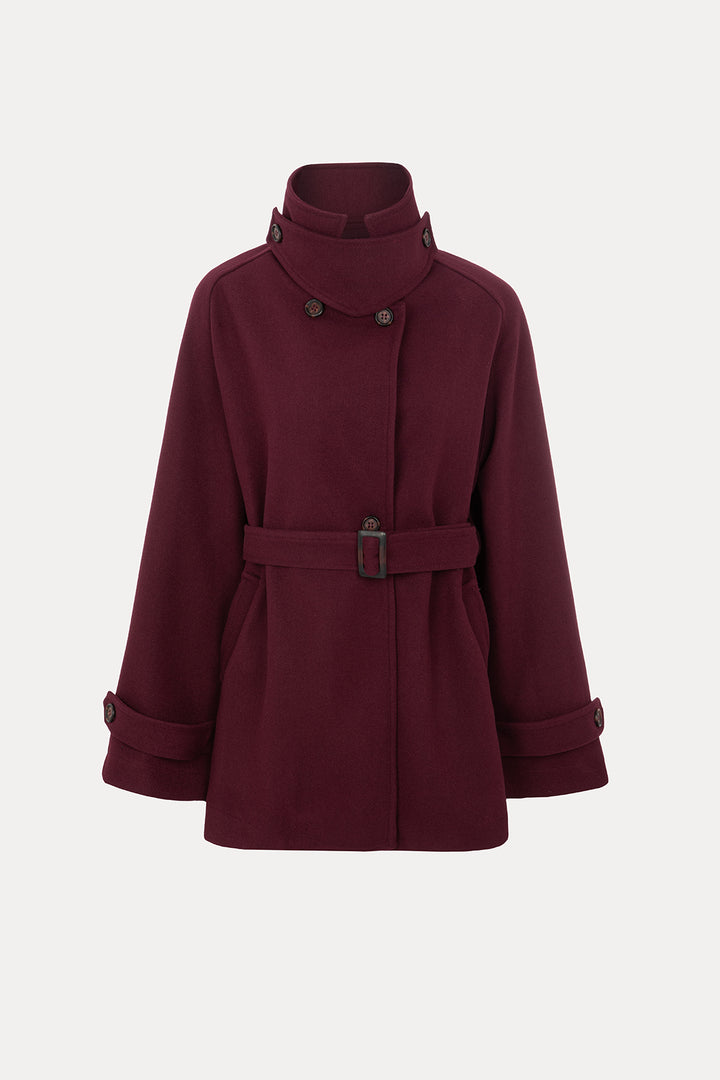 KATE BURGUNDY COAT JACKET