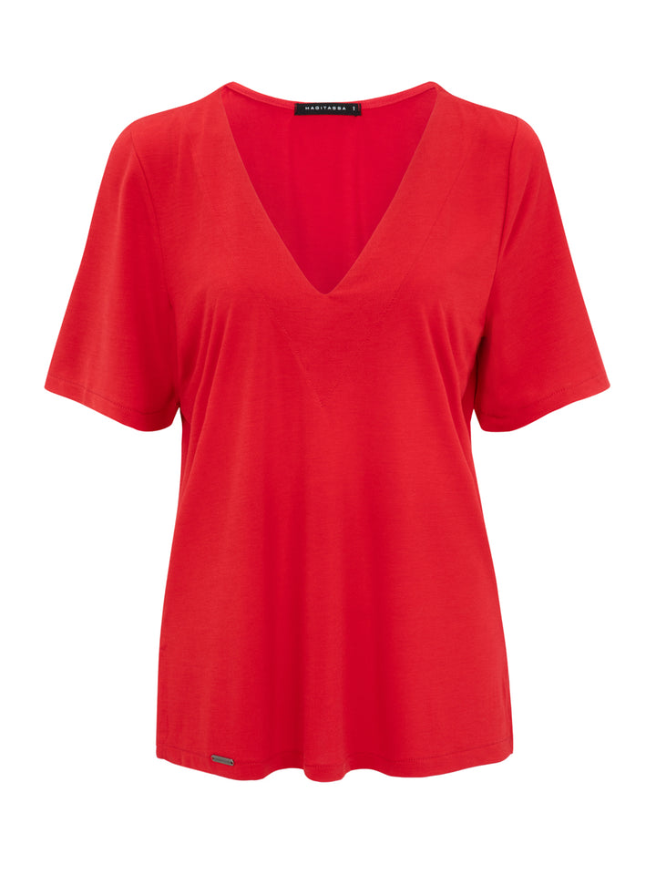 WANDA RED V-SHIRT