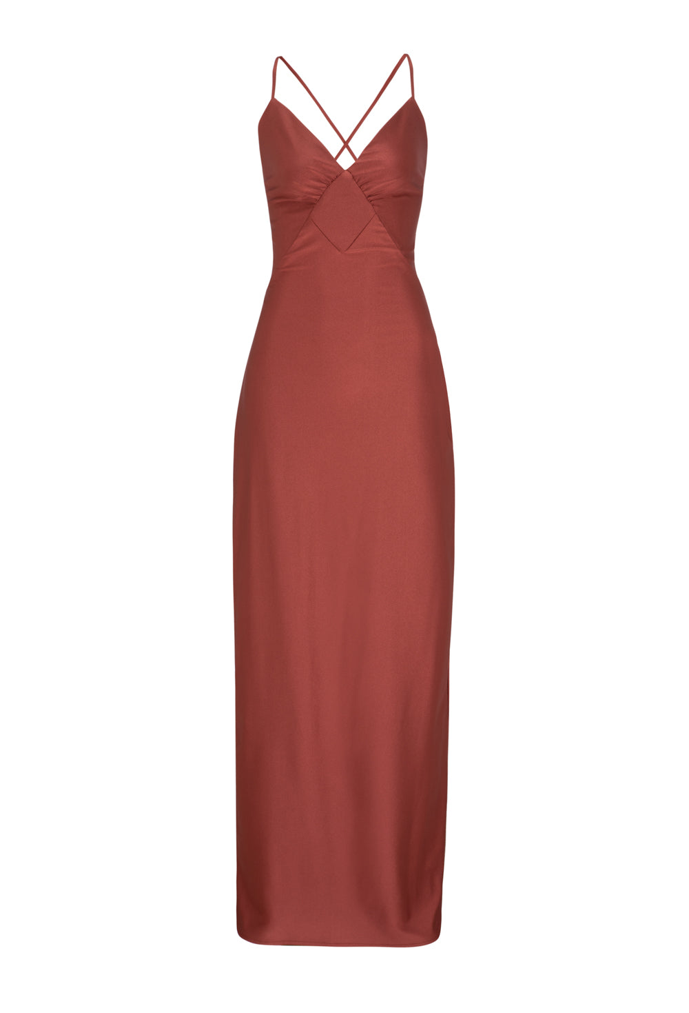 CORI SMOKED BURGUNDY DRESS