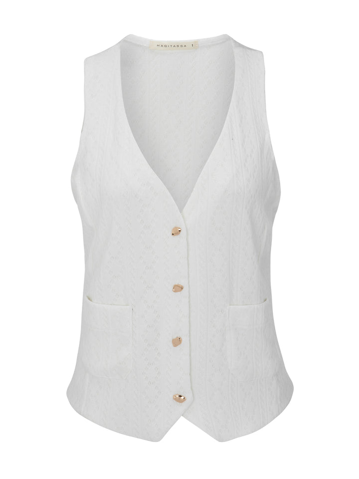 CORIN WHITE VEST