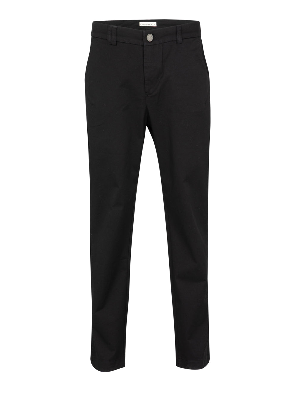 SLIM COTTON BLACK PANTS