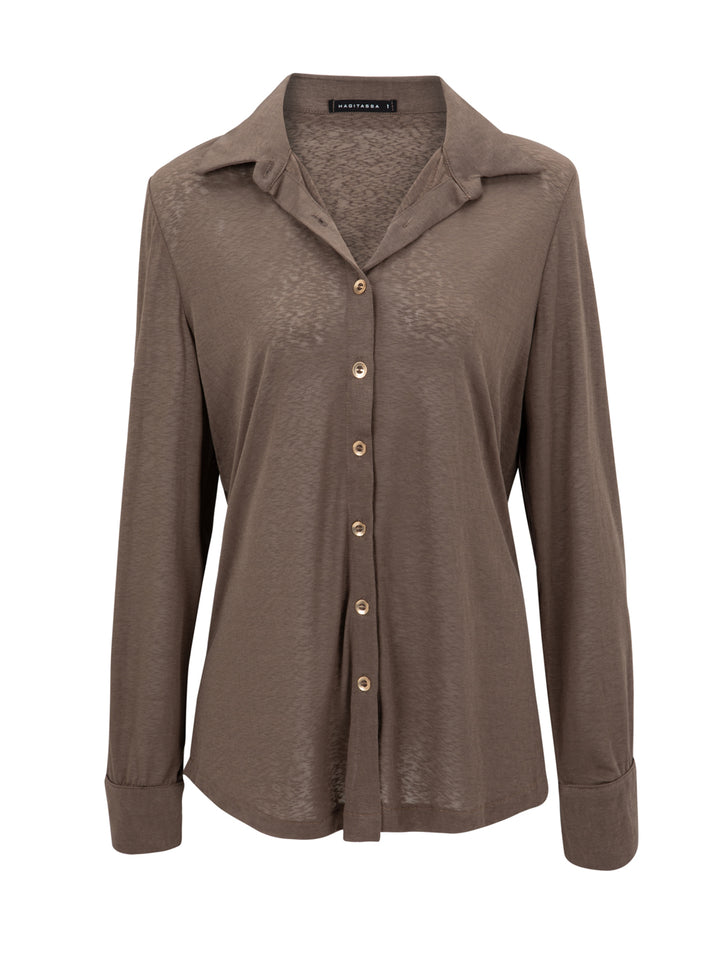 CLAUDIA CHOCOLATE BROWN SHIRT