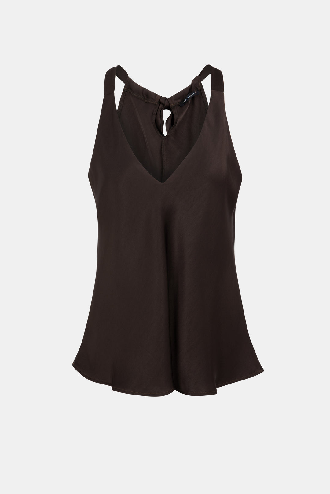 CELIA SATIN CHOCOLATE BROWN TOP
