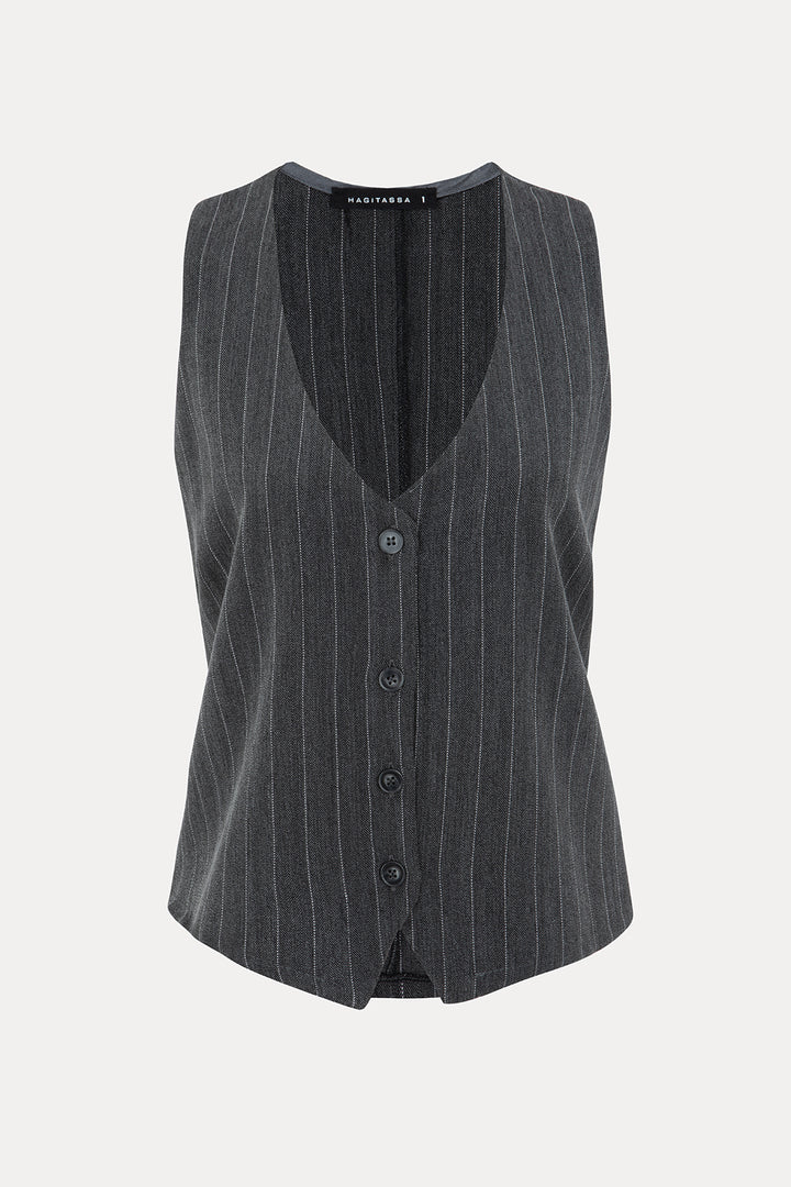 ALICIA DARK GRAY CLASSIC VEST