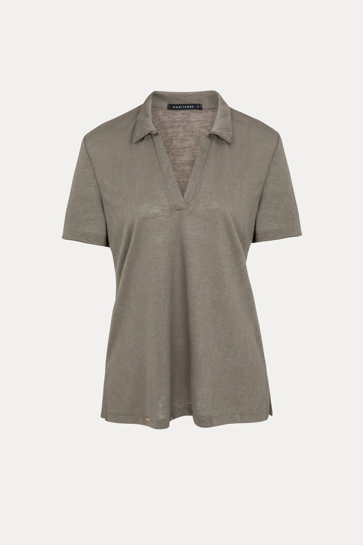POLINA BROWN SHIRT