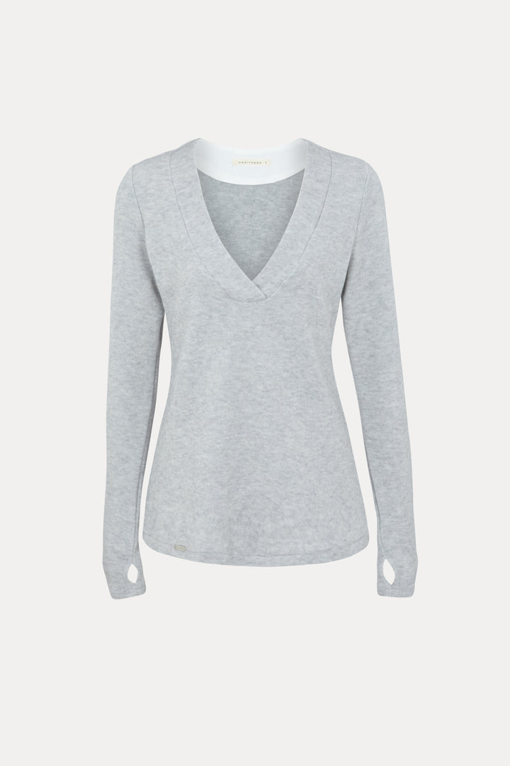 CATHERINE LIGHT GRAY KNIT