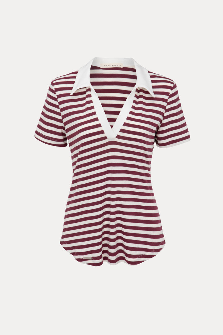 AMANDA BURGUNDY SHIRT