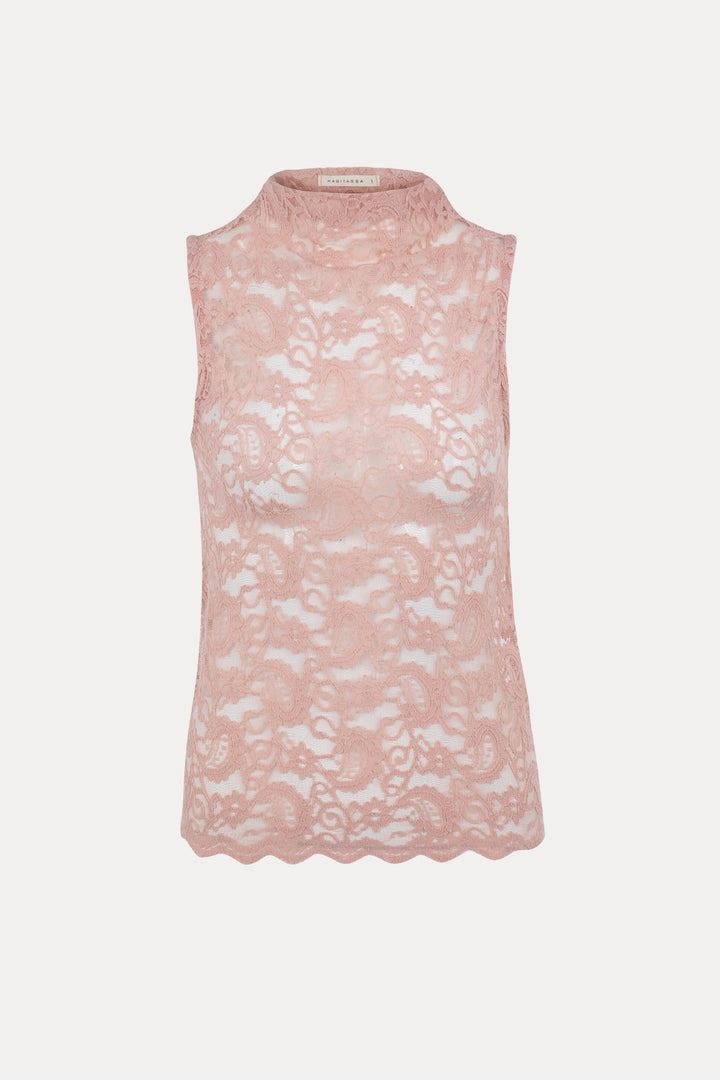 FAYE  POWDER LACE TOP