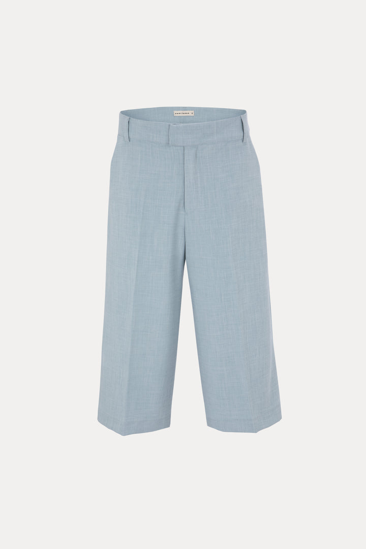 WIDE LEG LIGHT BLUE BERMUDA