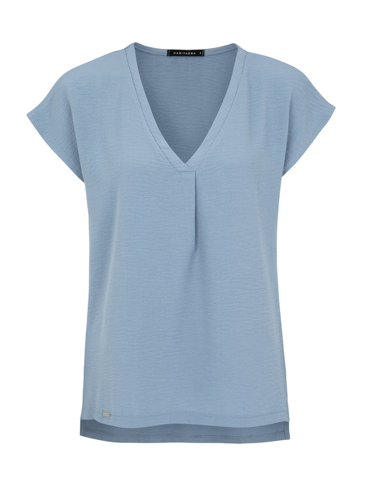 SARA DENIM BLUE V-SHIRT