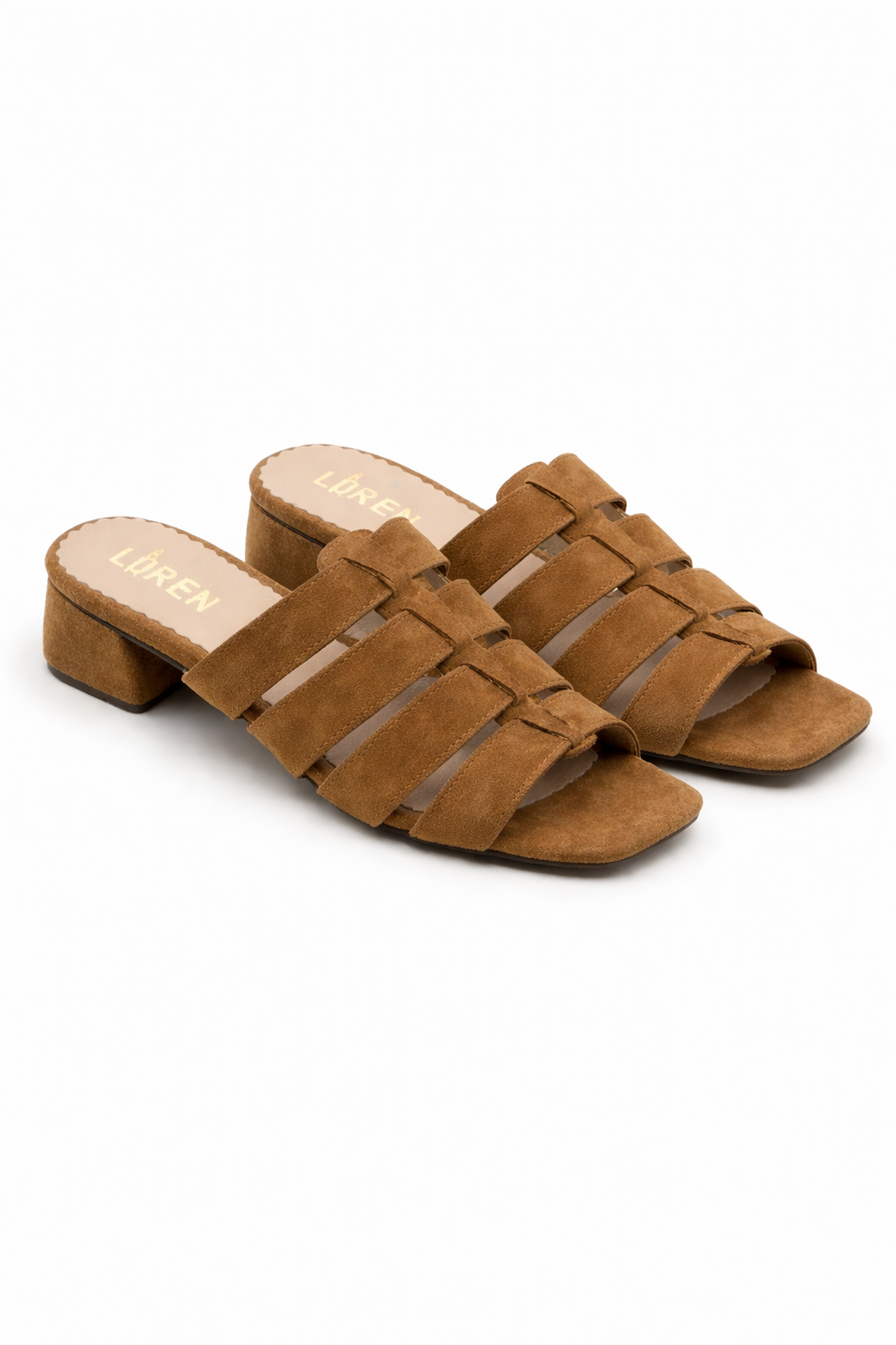 SIENA CAMEL STRAP MULES