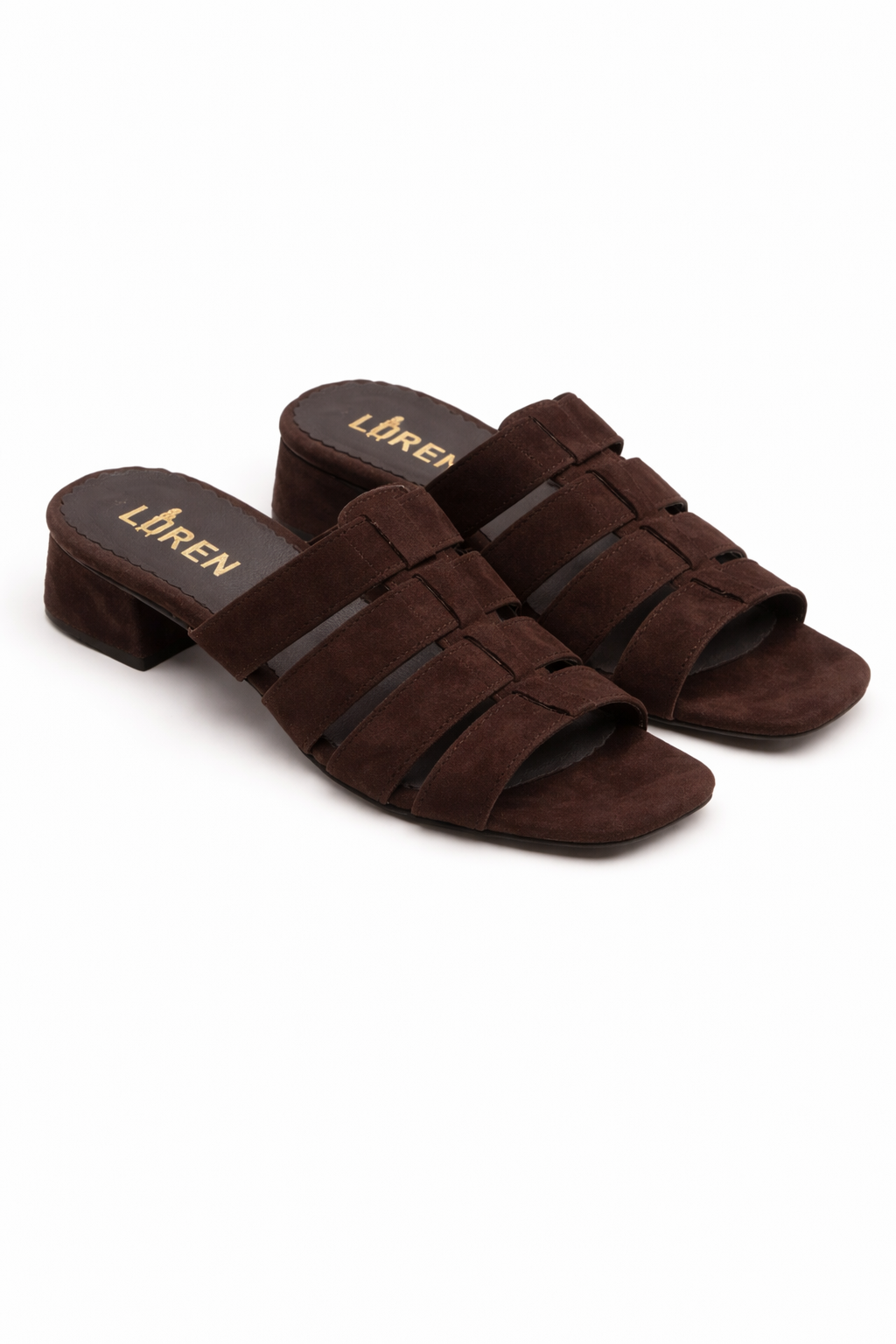 SIENA BROWN STRAP MULES
